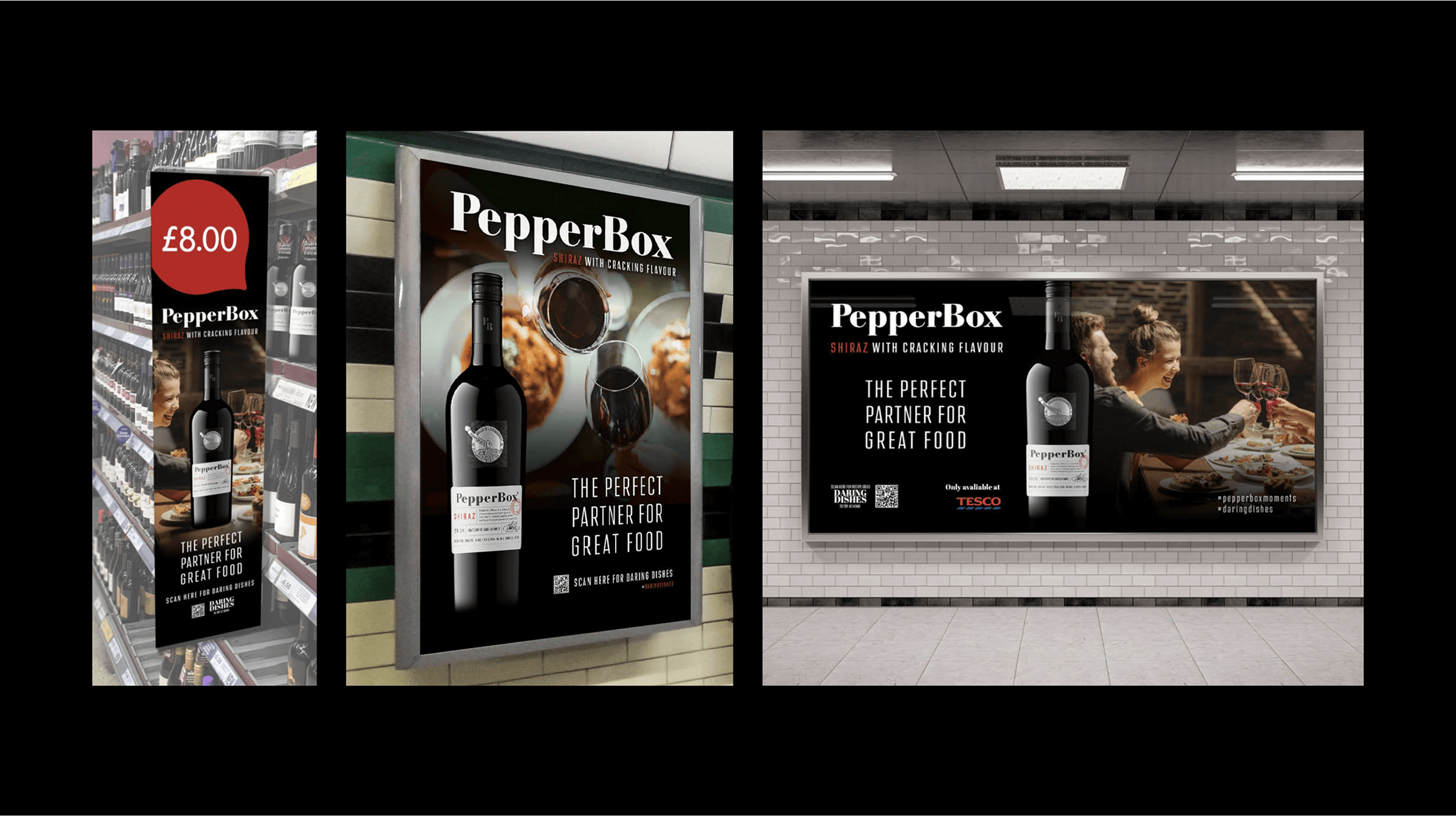 Pepperbox brand shown on posters in supermarket