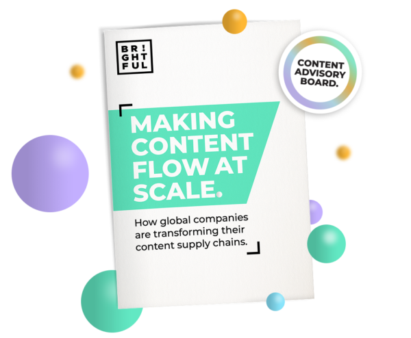 Front cover of Make content flow at scale report